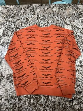 Unisex XS Orange Logo Crewneck Sweater corvette